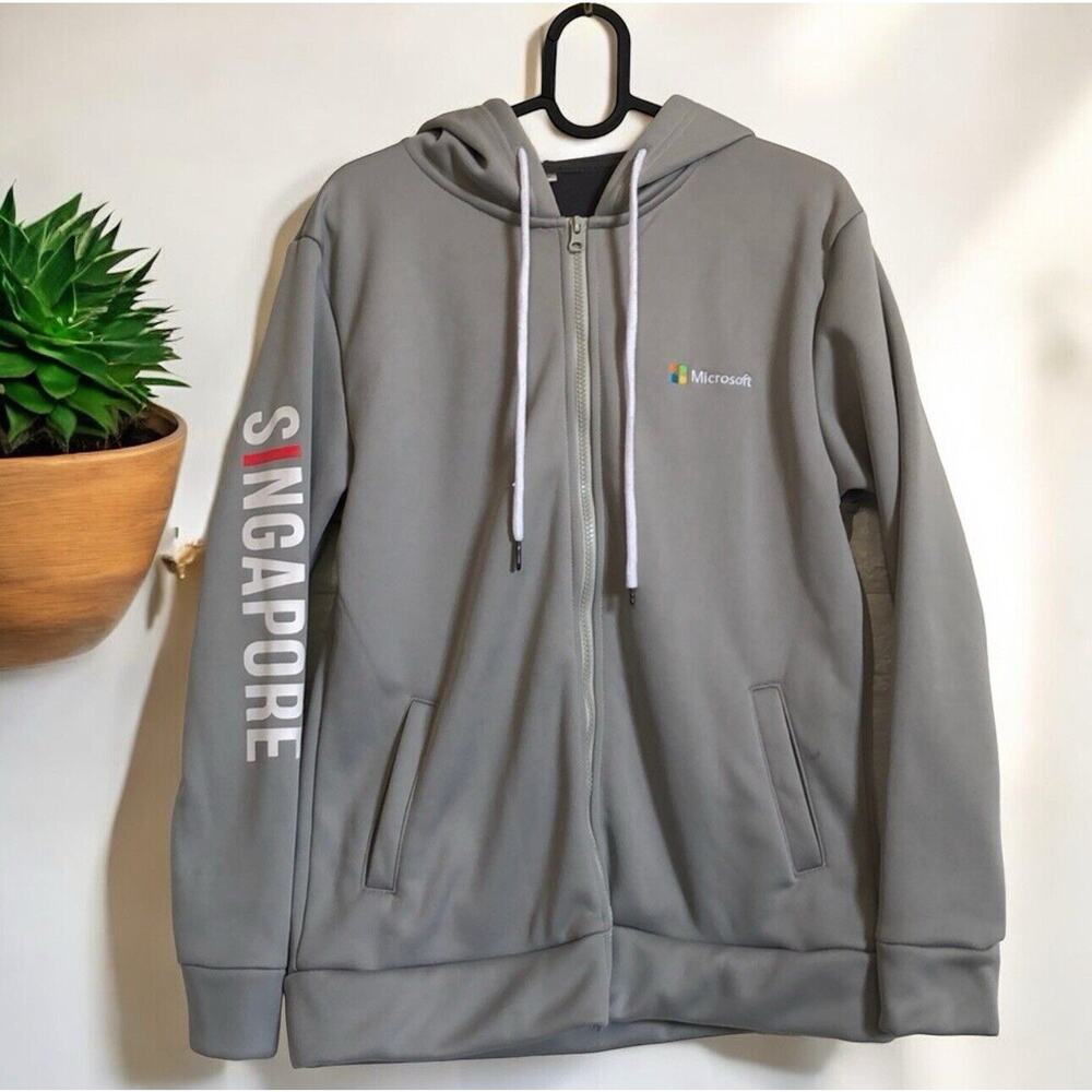 Microsoft‎ Singapore zip up hoodie Sweatshirt Men’s Size M Medium